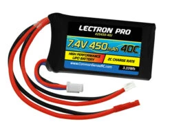 Traxxas Common Sense RC (2S450-40J) Lectron Pro 2S 7.4V 450mAh 40C Lipo Battery With JST PH 2.0