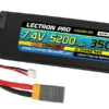 Common Sense RC (2S5200-35X) Lectron Pro 2S 7.4V 5200mAh 35C Lipo Battery With XT60 And Adapters