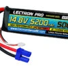 Common Sense RC (4S5200-50S5) Lectron Pro 4S 14.8V 5200mAh 75C Soft Case LiPo Battery With EC5 -Spetrum Racing Model Shop common sense rc 4s5200 50s5 lectron pro 4s 14 8v 5200mah 75c soft case lipo battery with ec5