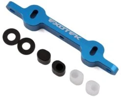 Exotek 2022 Blue Aluminum Heavy Duty Rear Arm Mount With Inserts For DR10 Drag Car