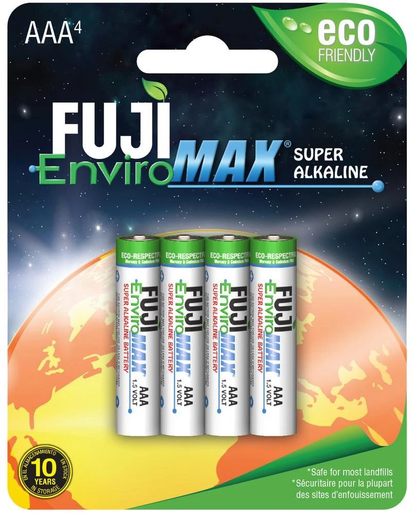 Fuji 4400BP4 Enviromax AAA Alkaline Battery 4 Pack 3 Fuji 4400BP4 Enviromax AAA Alkaline Battery 4 Pack