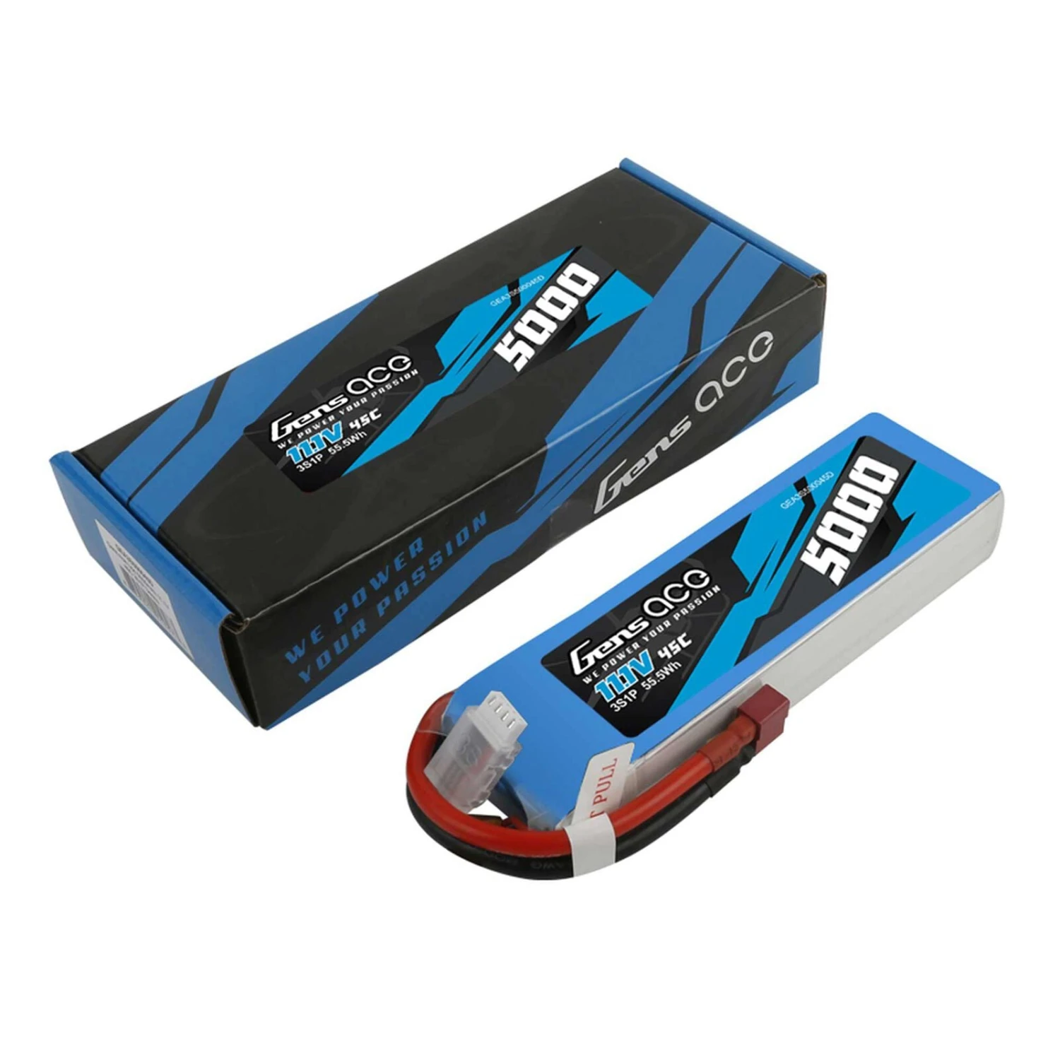 Gens Ace 5000mAh 11.1V 45C Lipo Battery Pack With Deans 4 Gens Ace 5000mAh 11.1V 45C Lipo Battery Pack With Deans - Image 2