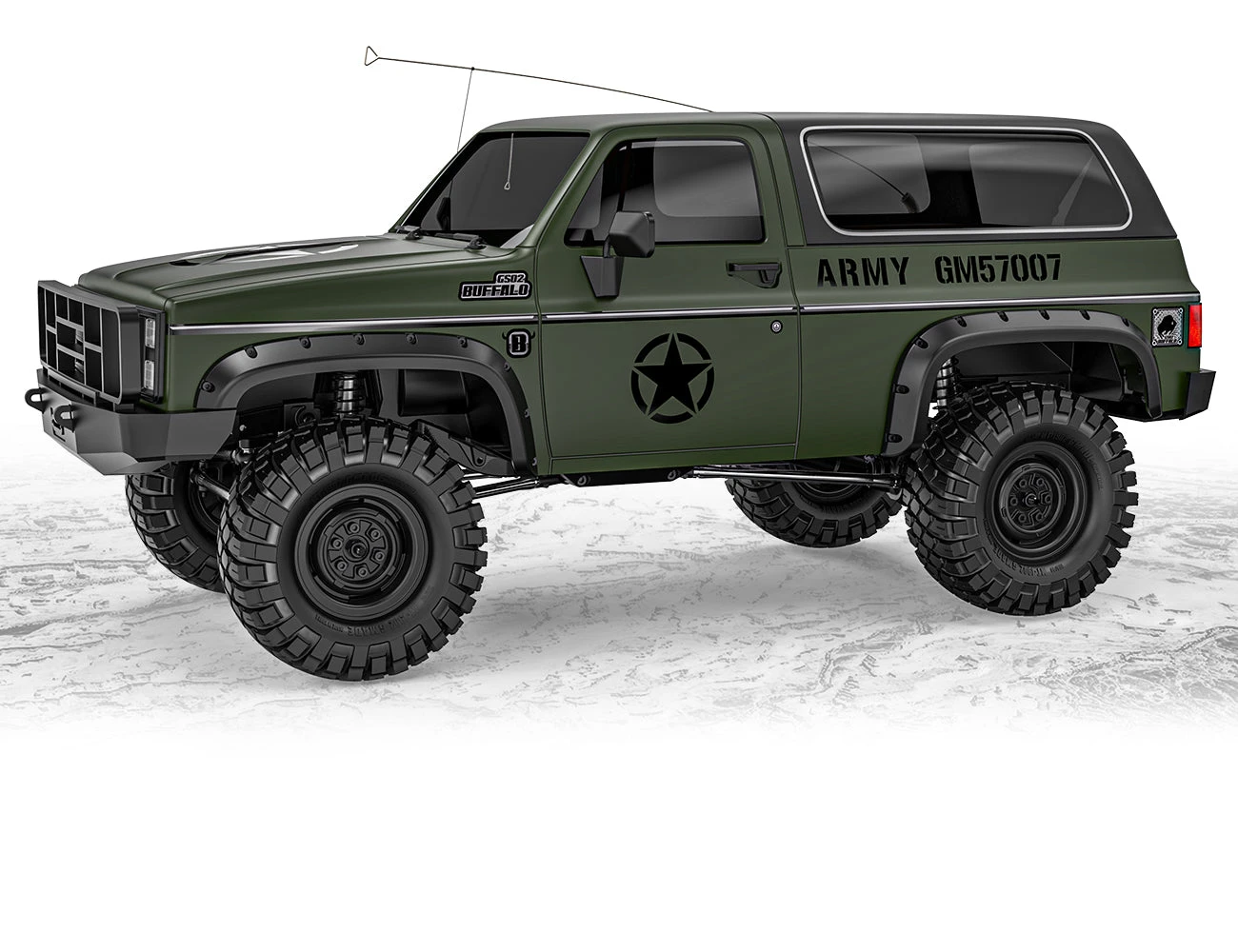 GMade 57007 1/10 GS02F Military Buffalo TS Scale Crawler Kit 3 GMade 57007 1/10 GS02F Military Buffalo TS Scale Crawler Kit