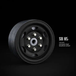 Gmade 70504 1.9" SR05 1/10 Crawler Beadlock Wheels Matte Black 2 Pack