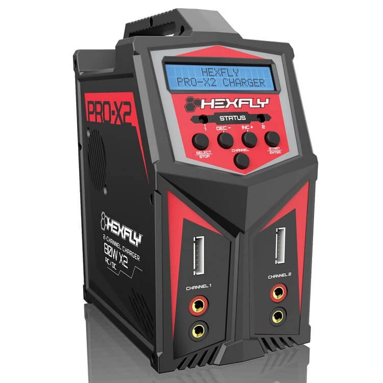 Hexfly 15247 Pro X2 Charger Dual AC/DC 7A LiPo NiMH & NiCd Battery Charger 3 Hexfly 15247 Pro X2 Charger Dual AC/DC 7A LiPo NiMH & NiCd Battery Charger