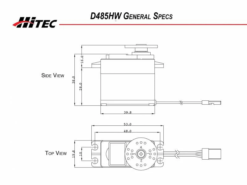 HiTEC 36485 D485HW Wide Voltage Karbonite Gear Servo 4 HiTEC 36485 D485HW Wide Voltage Karbonite Gear Servo - Image 2