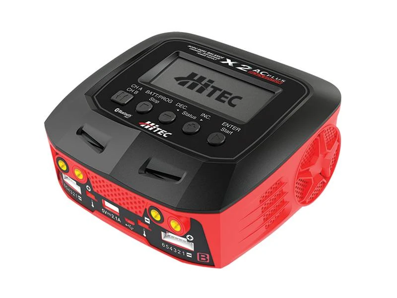 HiTEC 44270 X2 AC Plus Black Dual Charger With AC/DC High Output 3 HiTEC 44270 X2 AC Plus Black Dual Charger With AC/DC High Output