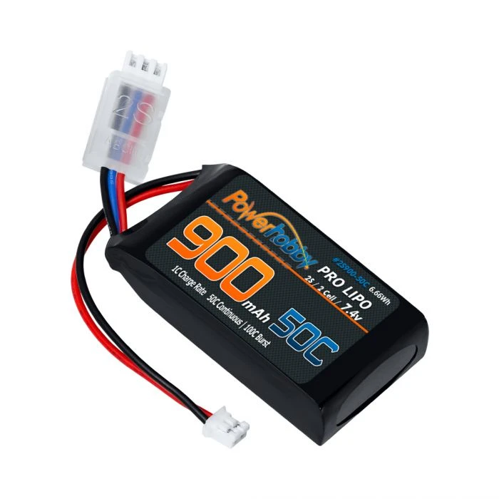 Powerhobby 2S 7.4V 900mAh 50C LiPo Battery For SCX24 3 Powerhobby 2S 7.4V 900mAh 50C LiPo Battery For SCX24