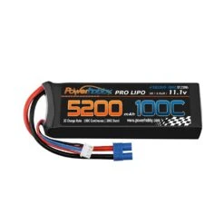 Powerhobby 3S 11.1V 5200 100C Lipo Battery Pack With EC3 Plug