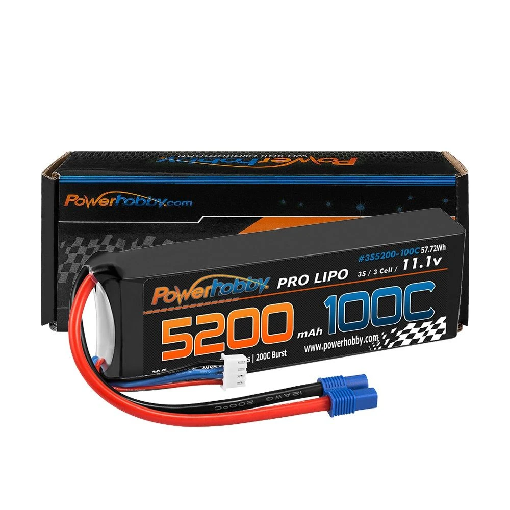 Powerhobby 3S 11.1V 5200 100C Lipo Battery Pack With EC3 Plug 4 Powerhobby 3S 11.1V 5200 100C Lipo Battery Pack With EC3 Plug - Image 2