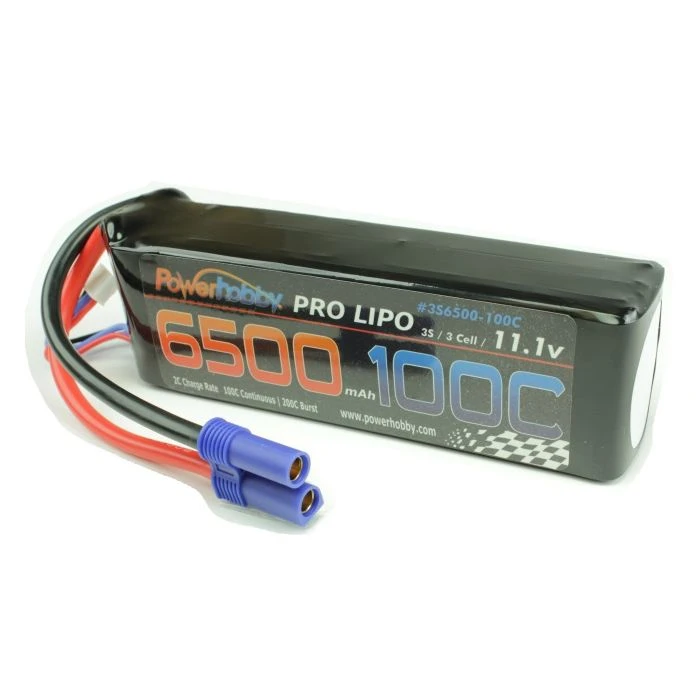 Powerhobby 3S 11.1V 6500mAh 100C Lipo Battery Pack With EC5 3 Powerhobby 3S 11.1V 6500mAh 100C Lipo Battery Pack With EC5