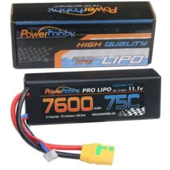Powerhobby 3S 11.1V 7600mAh 75C Lipo Hard Case Battery Pack With XT90 Plug