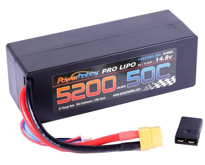 Powerhobby 4S 14.8V 5200mAh 50C Lipo Battery Pack With XT60 And Traxxas Adapter (UPS Only) 3 Powerhobby 4S 14.8V 5200mAh 50C Lipo Battery Pack With XT60 And Traxxas Adapter (UPS Only)