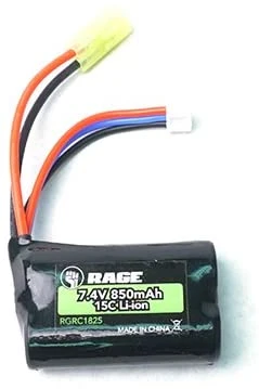 Rage RC C1825 7.4V 850MAH Lipo Battery (R18MT)