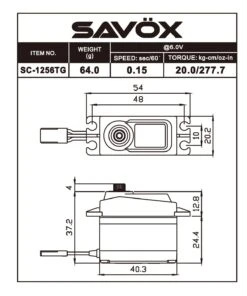 Savox 1256TG Standard Size Coreless Digital Servo -Spetrum Racing Model Shop savox 1256tg standard size coreless digital servo
