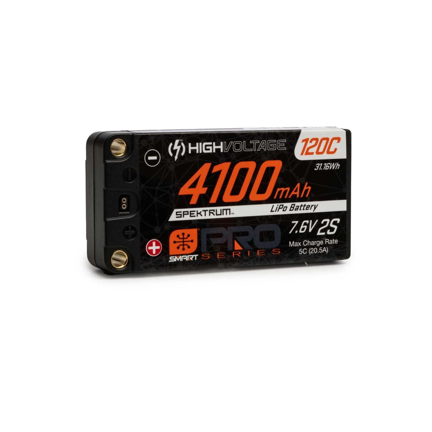 Axial Spektrum SPMX412S120HT 4100mAh 7.6V SMART Pro Race HV 120C Hardcase LiPo Battery With 5mm Ports 3 Axial Spektrum SPMX412S120HT 4100mAh 7.6V SMART Pro Race HV 120C Hardcase LiPo Battery With 5mm Ports