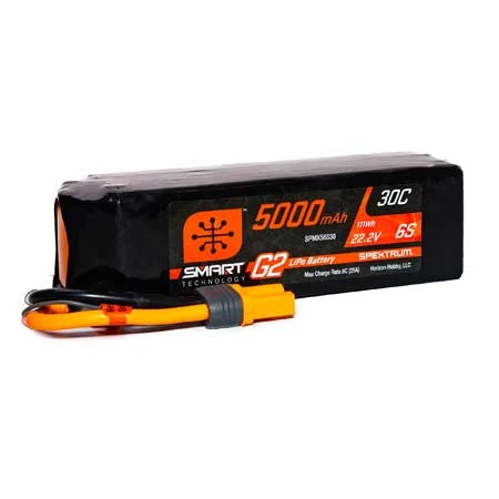 Spektrum SPMX56S30 5000mAh 6S 22.2V 30C SMART G2 LiPo Battery With IC5/EC5 3 Spektrum SPMX56S30 5000mAh 6S 22.2V 30C SMART G2 LiPo Battery With IC5/EC5