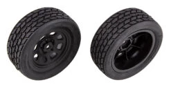 Team Associated 71194 Front Wheels With Street Stock Tires For SR10 Dirt Oval Car