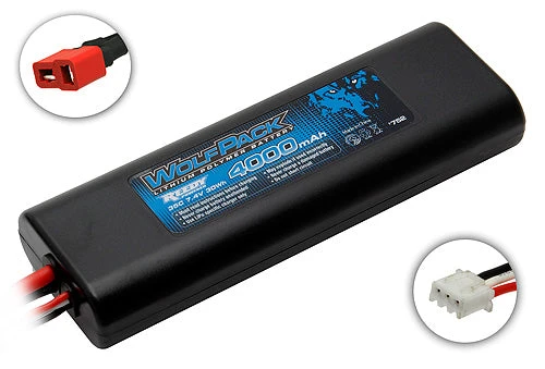 Team Associated 752 4000mAh 35C Wolfpack 7.4 2S LiPo Battery With T-Plug (Deans) 3 Team Associated 752 4000mAh 35C Wolfpack 7.4 2S LiPo Battery With T-Plug (Deans)