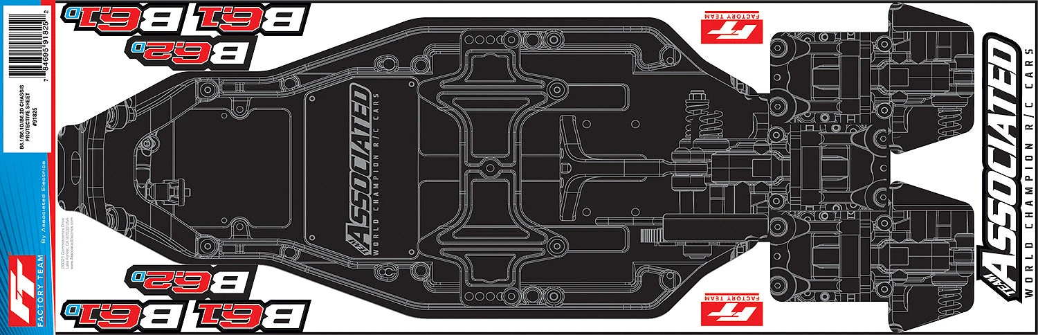 Team Associated 91825 Factory Team Chassis Protector Sheet For B6 And B6.1 3 Team Associated 91825 Factory Team Chassis Protector Sheet For B6 And B6.1