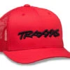 Traxxas 1182 Logo Curved Bill Hat Red With Black Lettering