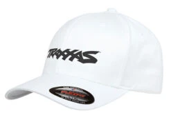 Traxxas 1188-WHT Flexfit Small Hat White With Black Logo