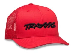 Traxxas 1182 Logo Curved Bill Hat Red With Black Lettering