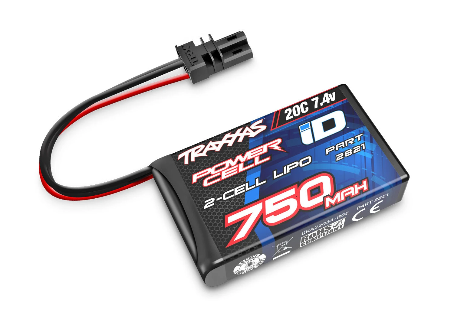 Traxxas 2821 Power Cell 750mAh 7.4V 2S 20C ID LiPo Battery 3 Traxxas 2821 Power Cell 750mAh 7.4V 2S 20C ID LiPo Battery
