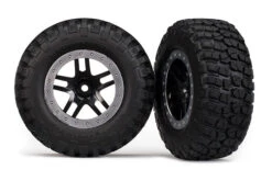 Traxxas 5883 BFGoodrich Mud-Terrain T/A KM2 Tires On Satin Chrome Wheels 2WD Slash Rears