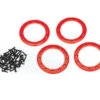Traxxas 8168R 2.2" Red Aluminum Beadlock Rings 4 Pack