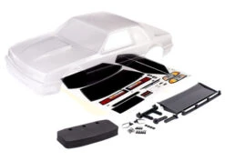Traxxas 9421A Ford Fox Body Mustang Clear Body For Drag Slash