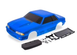 Traxxas 9421X Blue Ford Fox Body Mustang Body For Drag Slash