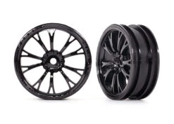 Traxxas 9472 Front Gloss Black Weld Wheels For Drag Slash 2 Pack