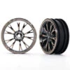 Traxxas 9472X Front Chrome Weld Wheels For Drag Slash 2 Pack