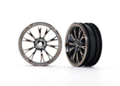 Traxxas 9472X Front Chrome Weld Wheels For Drag Slash 2 Pack