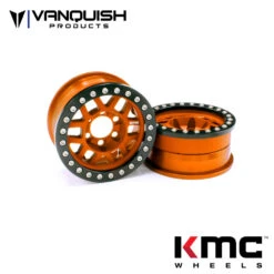 Vanquish Products VPS07745 KMC 1.9 XD229 Machete V2 Beadlock Wheel Orange Anodized 1 Pair