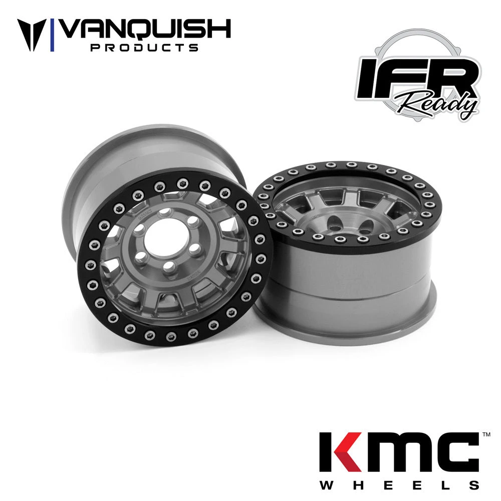 Vanquish Products VPS07782 Grey Anodized KMC KM236 Tank 1.9" Beadlock Crawler Wheels (1 Pair) 3 Vanquish Products VPS07782 Grey Anodized KMC KM236 Tank 1.9" Beadlock Crawler Wheels (1 Pair)