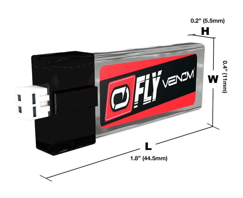 Venom FLY 25084x4 150mAh 1S 3.7V 30C LiPo Battery With JST/MCX 4 Pack 4 Venom FLY 25084x4 150mAh 1S 3.7V 30C LiPo Battery With JST/MCX 4 Pack - Image 2